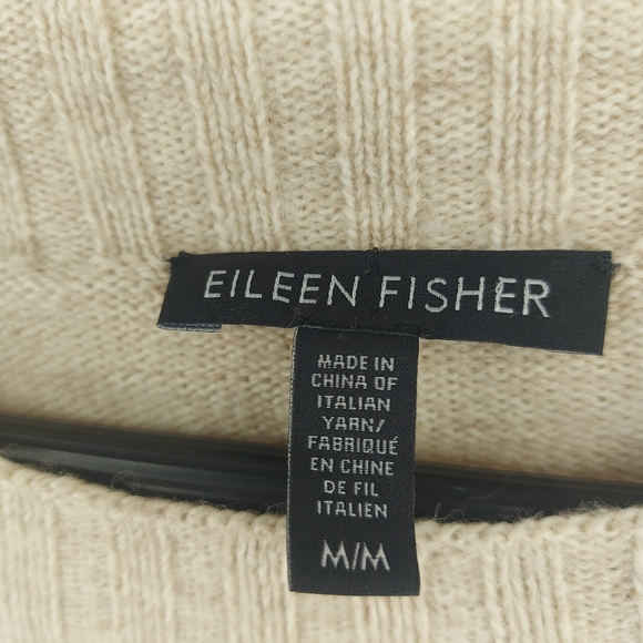 Eileen Fisher Maple Oat Wool/Yak/alpaca Tunic Medium - Picture 2 of 4